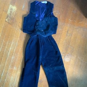 Little kids crushed velvet suit